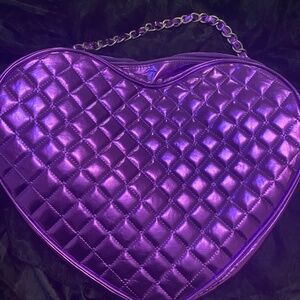 Purple Heart shaped bag
